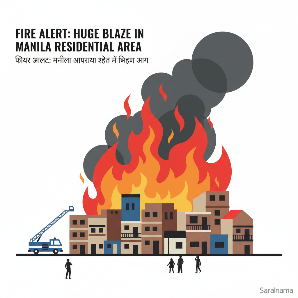 Fire Alert: Huge Blaze in Manila Residential Area