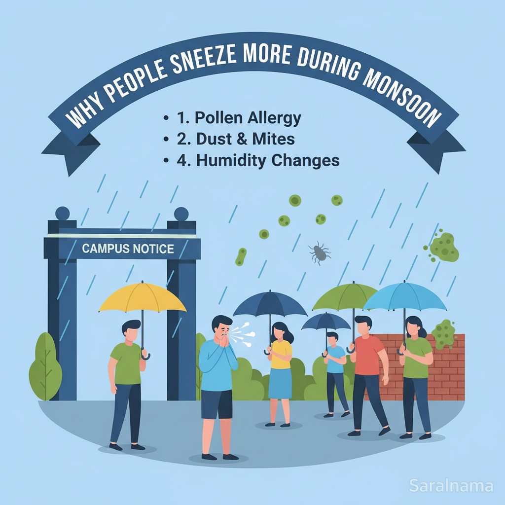 Why People Sneeze More During Monsoon: Campus Notice