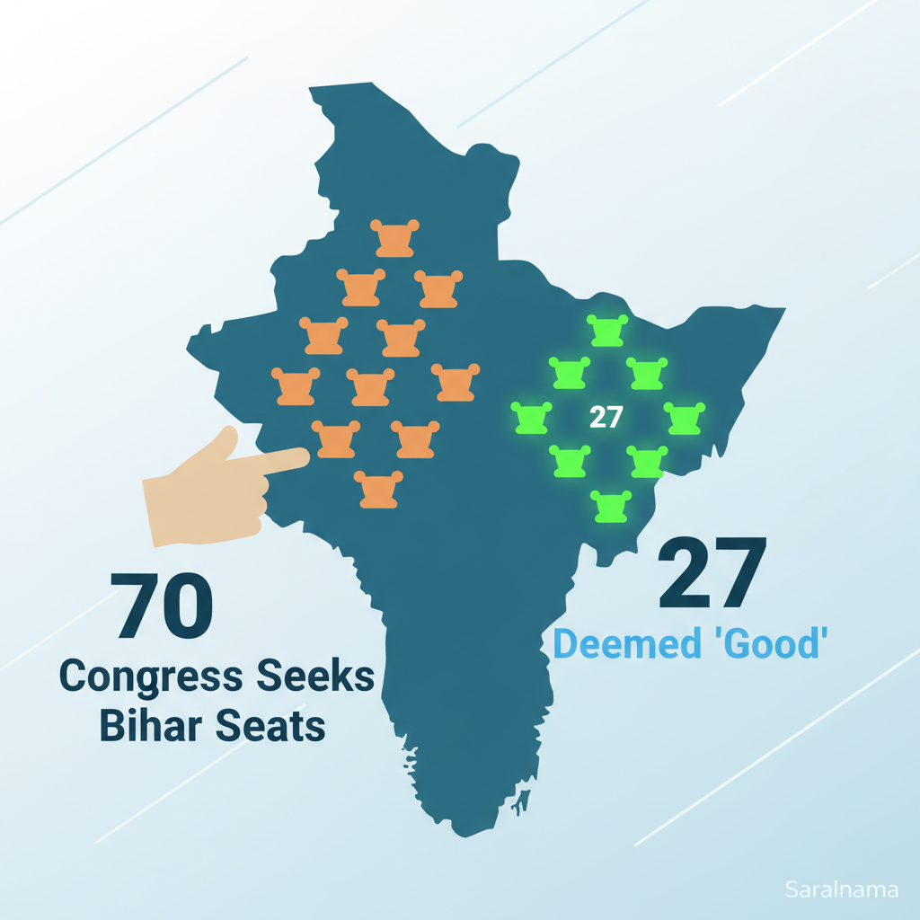 Congress Seeks 70 Bihar Seats, 27 Deemed 'Good'