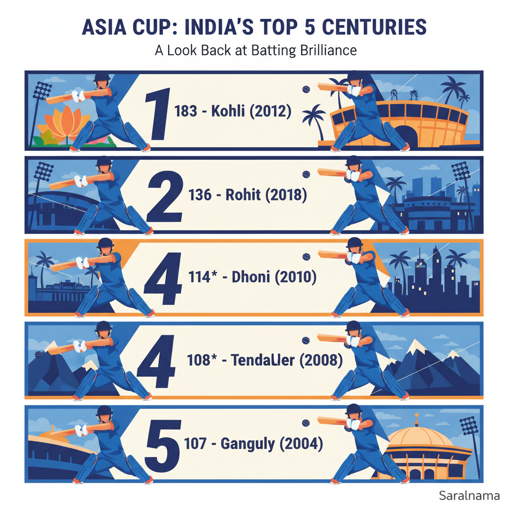 Top 5 Famous Centuries in Asia Cup History