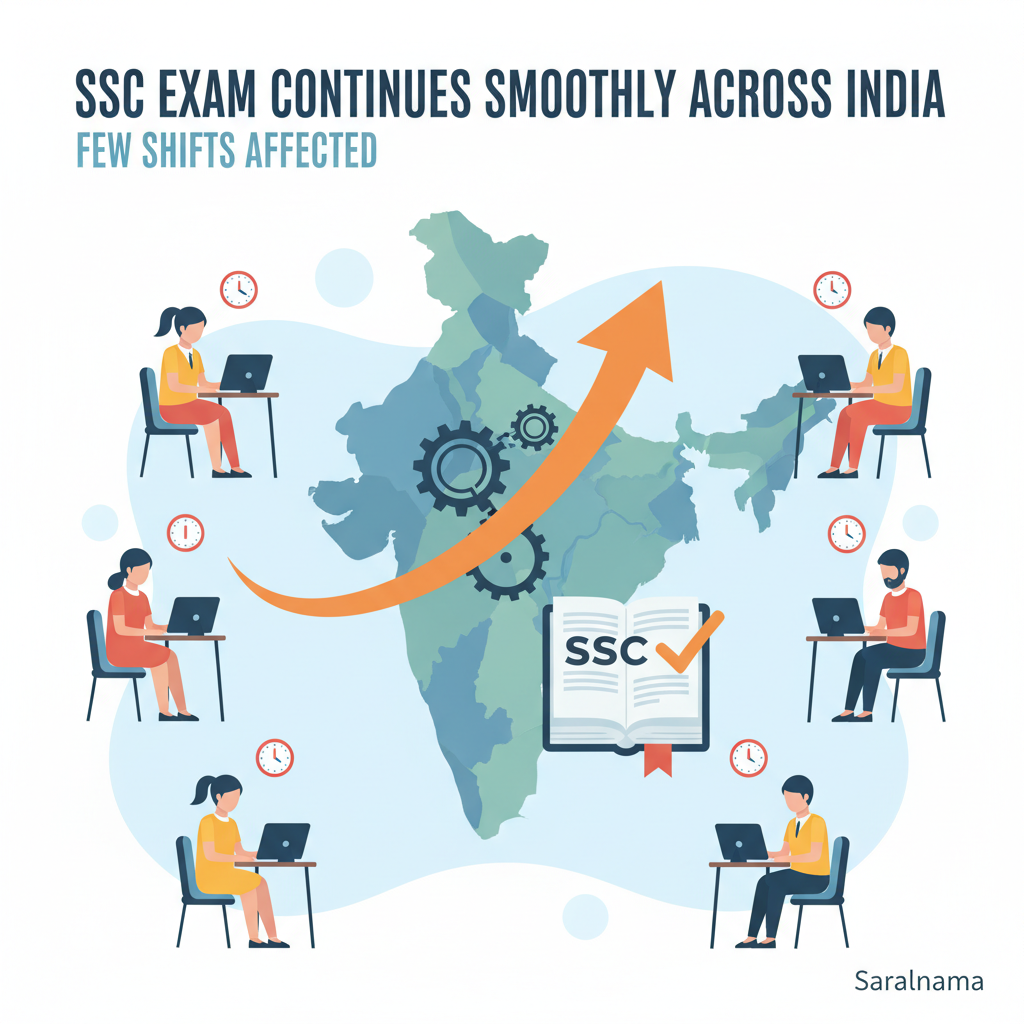 SSC Exam Continues Smoothly Across India, Few Shifts Affected