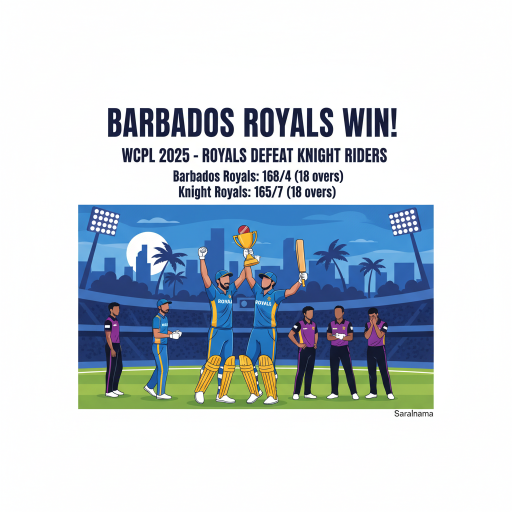 Barbados Royals Defeat Knight Riders in WCPL 2025 Match