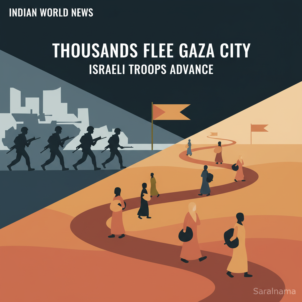 Thousands Flee Gaza City as Israeli Troops Advance