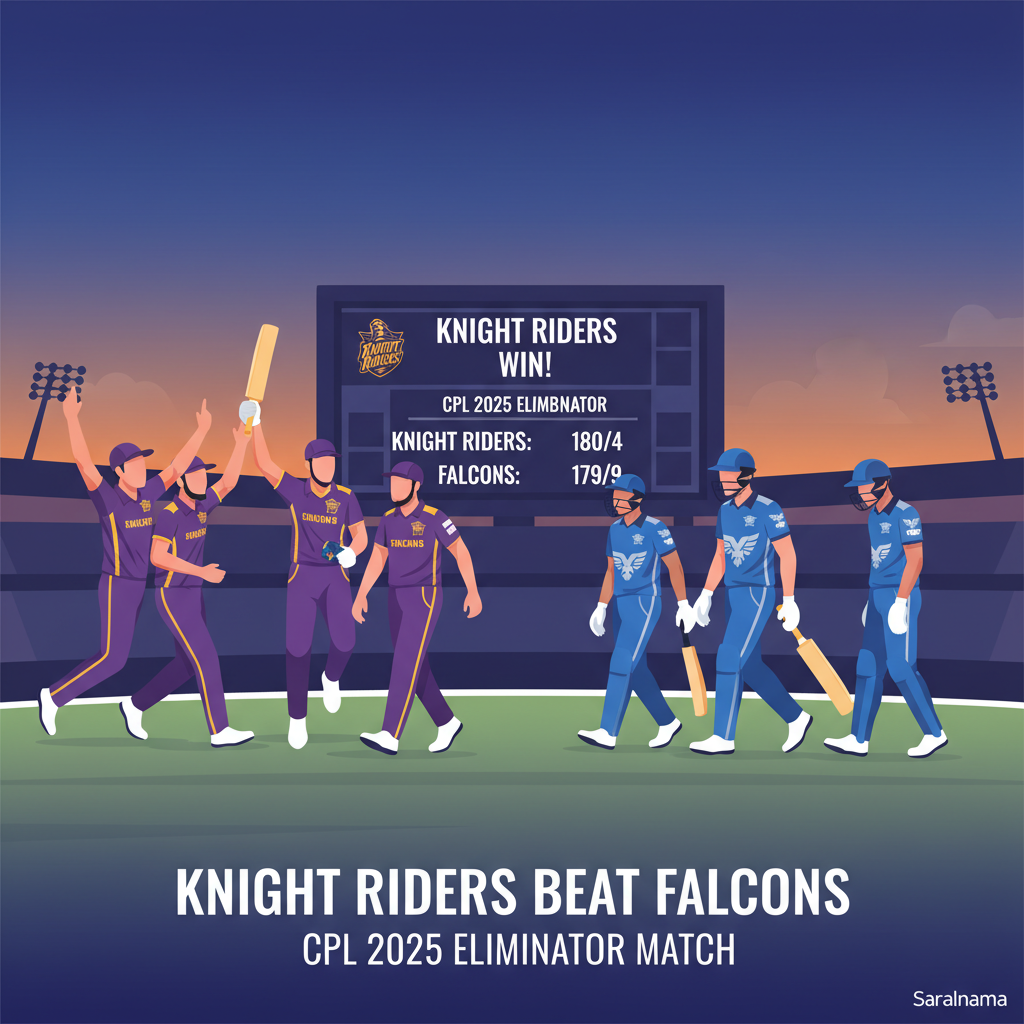 Knight Riders Beat Falcons in CPL 2025 Eliminator Match