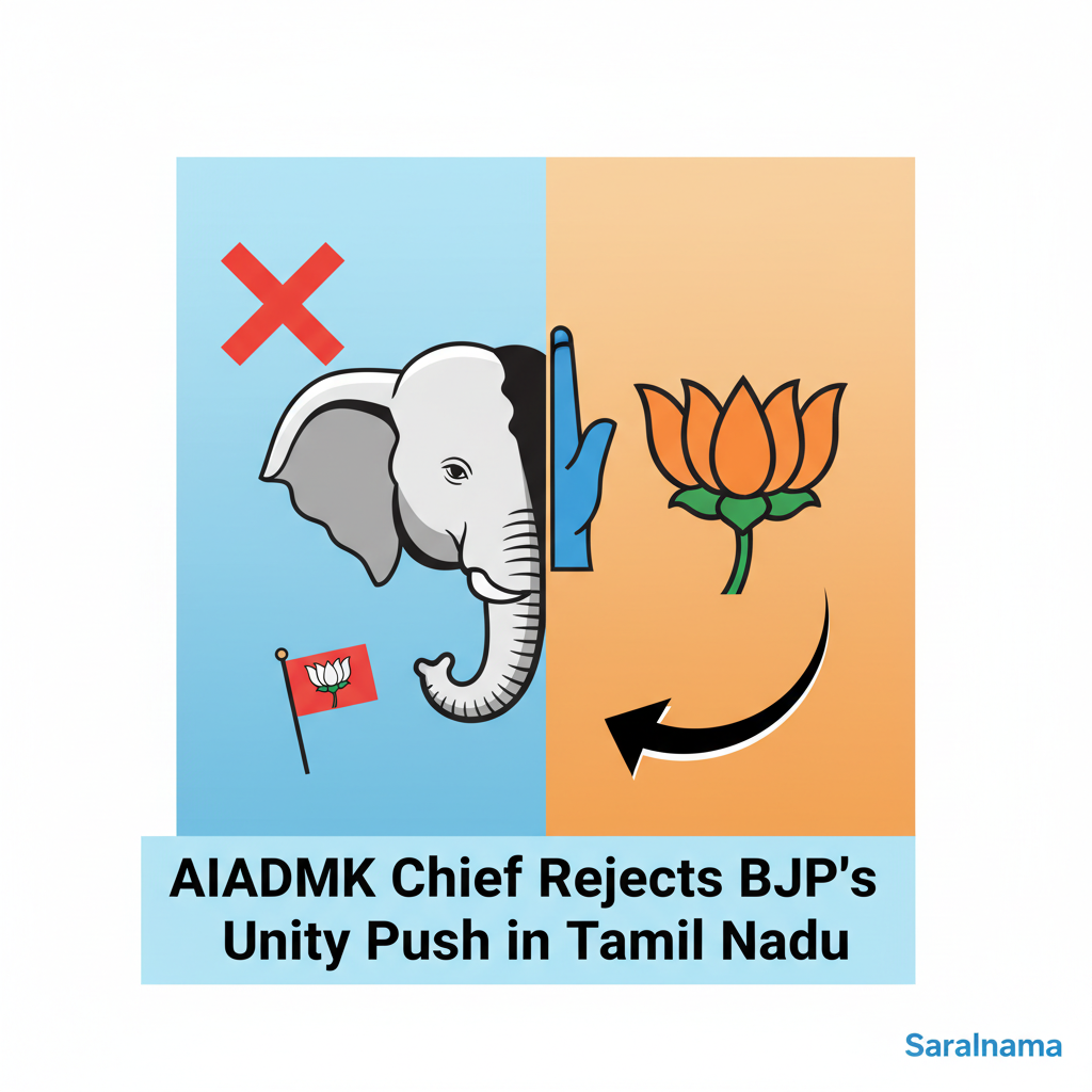 AIADMK Chief Rejects BJP's Unity Push in Tamil Nadu