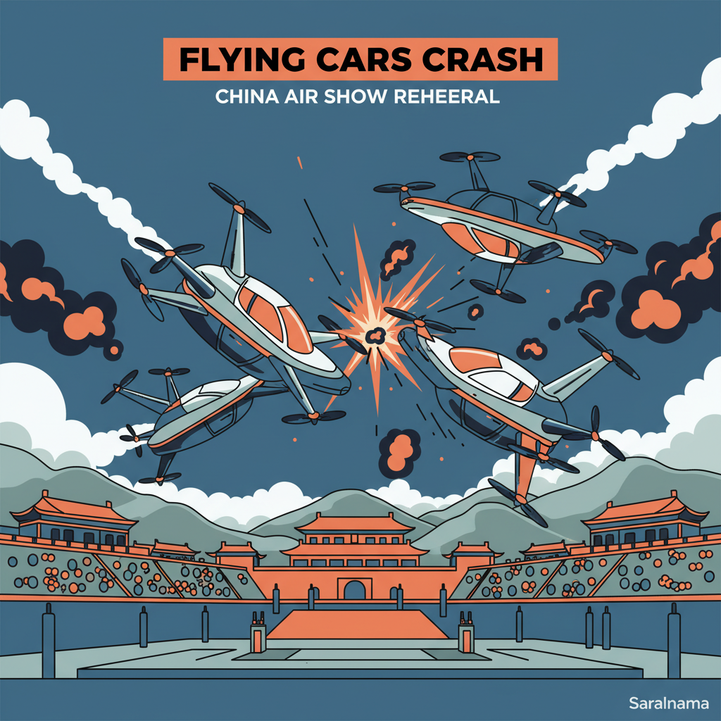 Flying Cars Crash at China Air Show Rehearsal