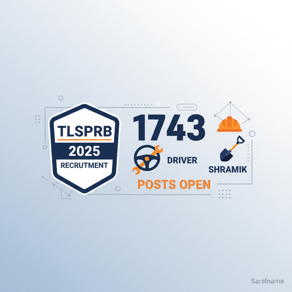 TLSPRB Recruitment 2025: 1743 Driver and Shramik Posts Open