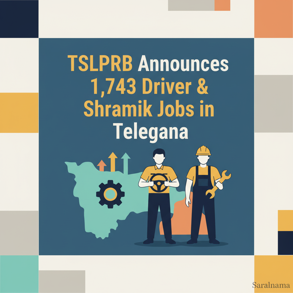 TSLPRB Announces 1,743 Driver and Shramik Jobs in Telangana
