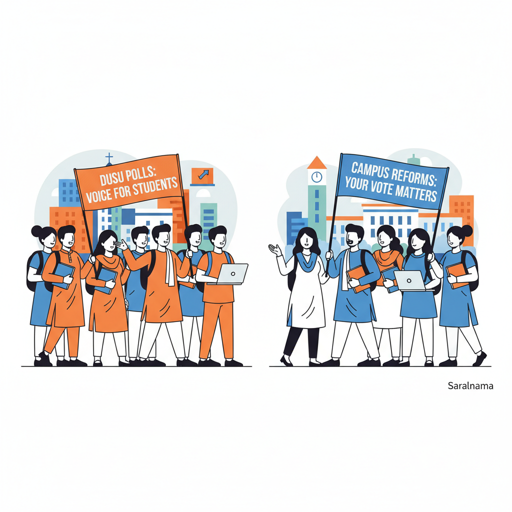 DUSU Polls: BJP and Congress Leaders Campaign on Campus