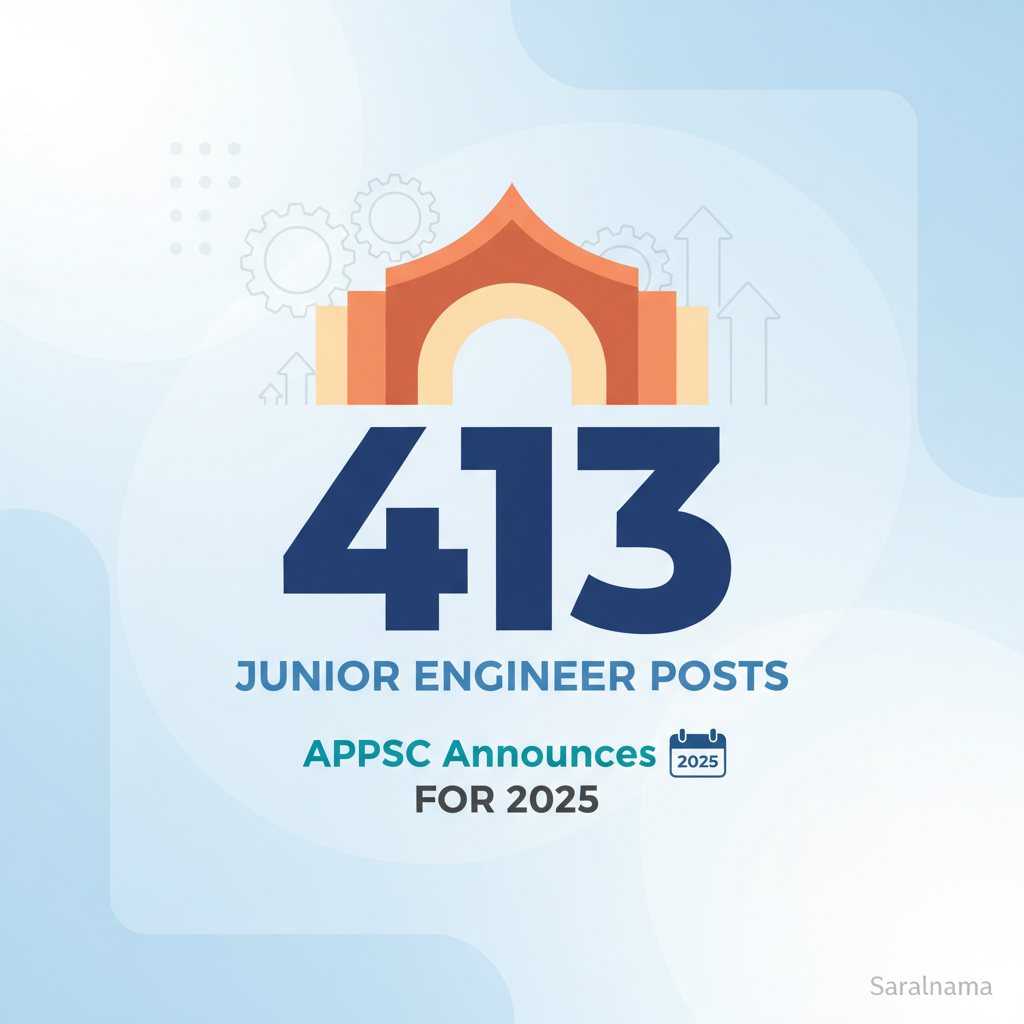 APPSC Announces 413 Junior Engineer Posts for 2025