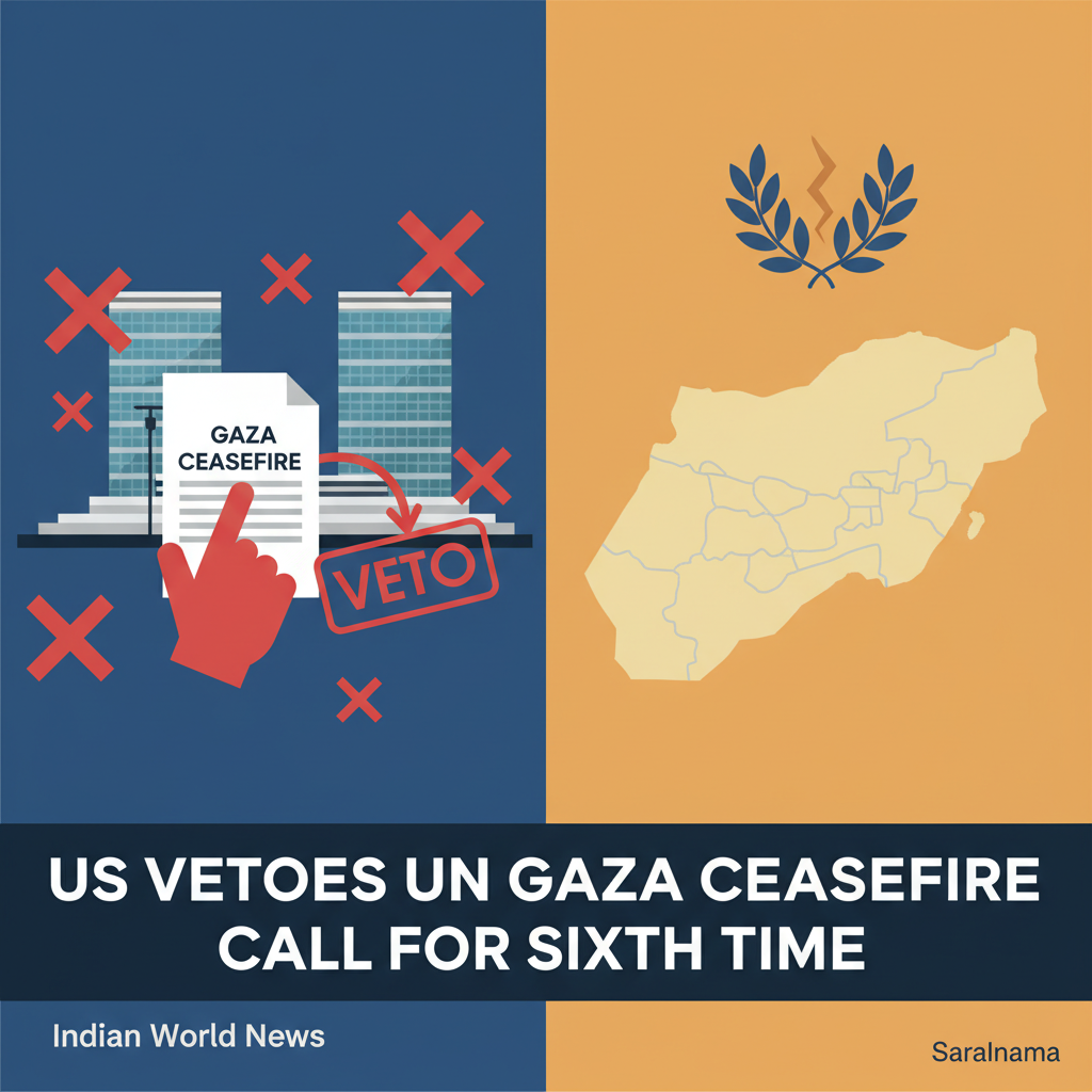 US Vetoes UN Gaza Ceasefire Call for Sixth Time