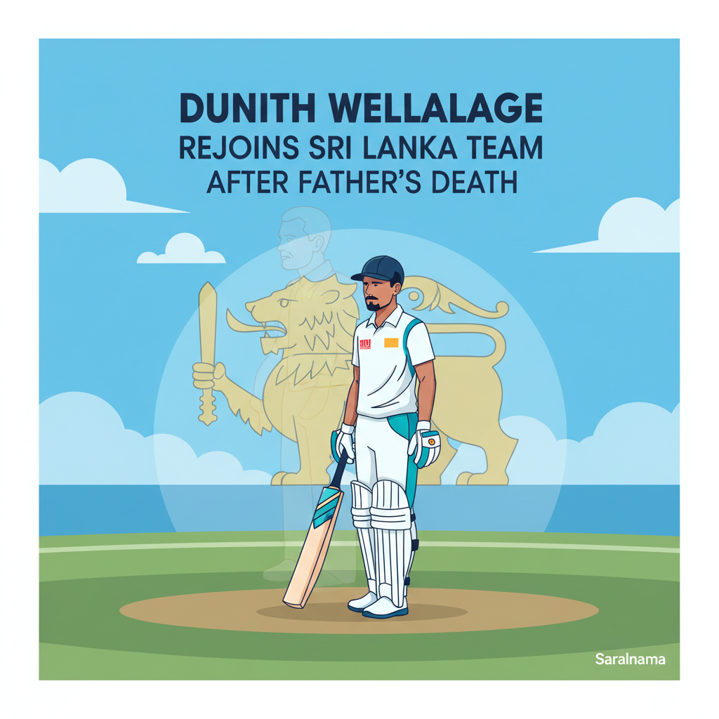 Dunith Wellalage Rejoins Sri Lanka Team After Father's Death