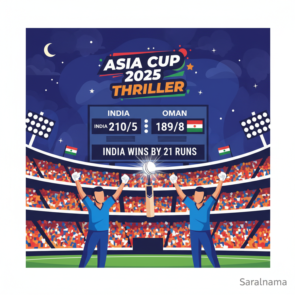 India Beats Oman by 21 Runs in Asia Cup 2025 Thriller
