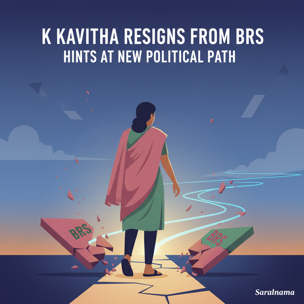 K Kavitha Resigns from BRS, Hints at New Political Path