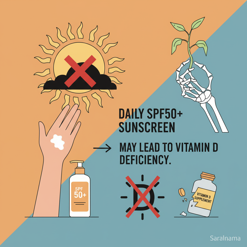 Daily SPF50+ Sunscreen May Lead to Vitamin D Deficiency