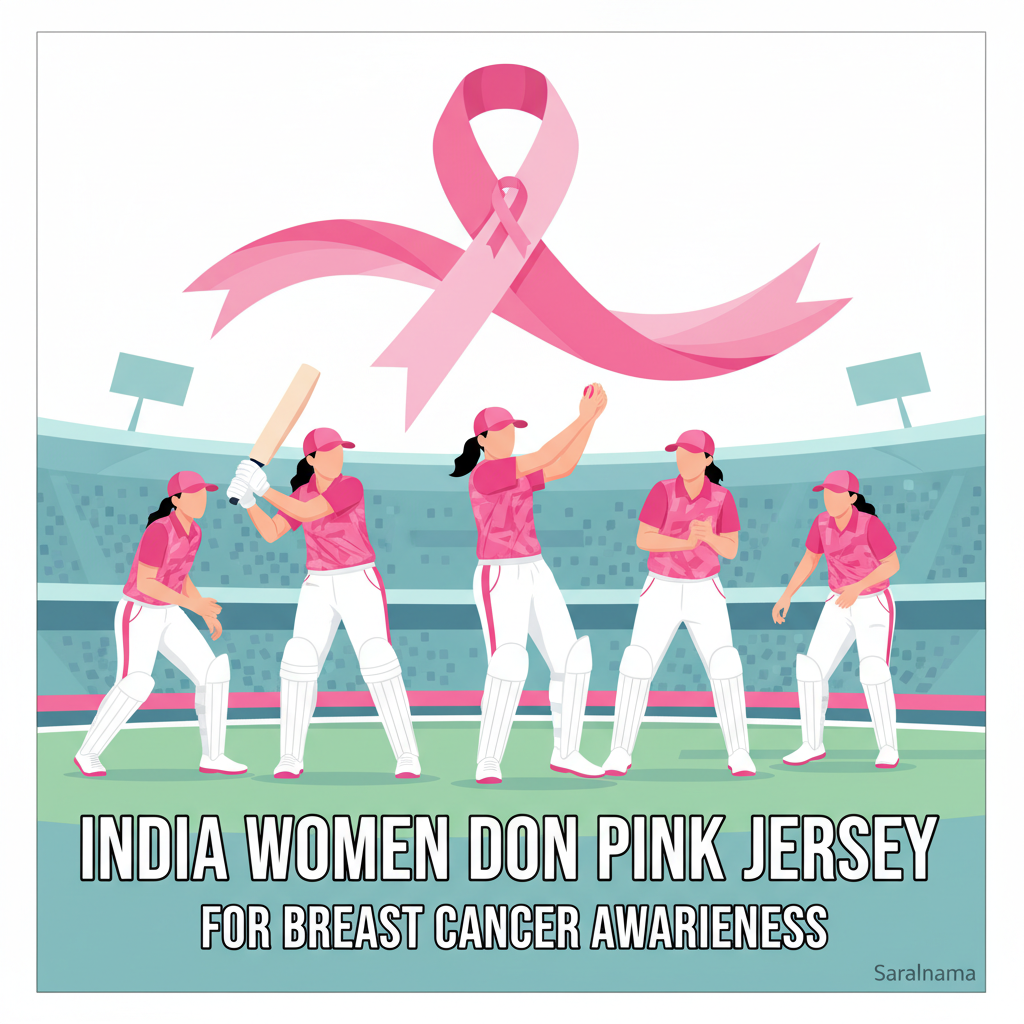 India Women Don Pink Jersey for Breast Cancer Awareness