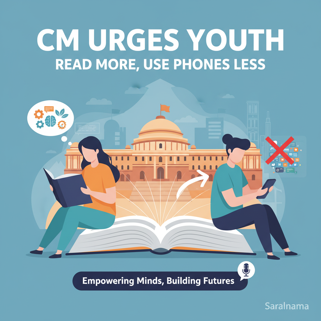 CM Adityanath Urges Youth to Read More, Use Phones Less
