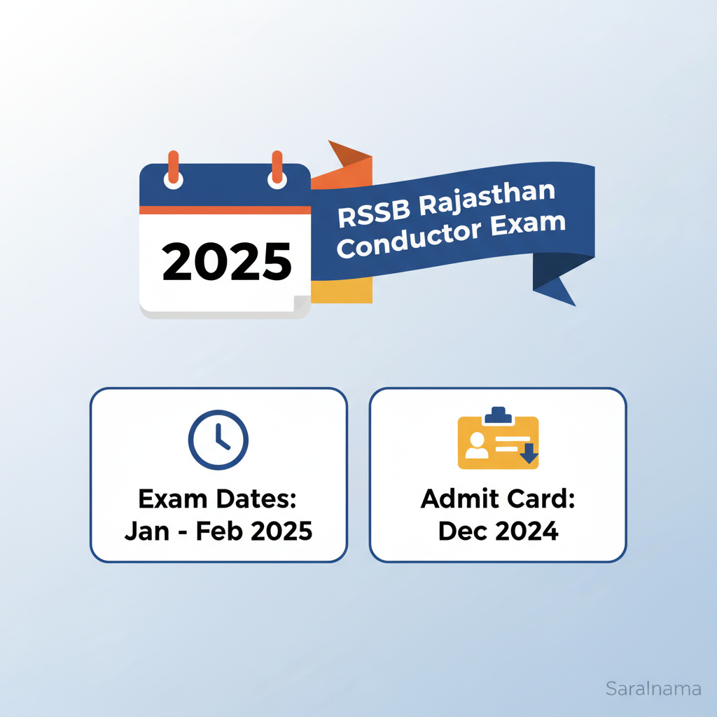 RSSB Rajasthan Conductor Exam 2025: Dates and Admit Card Info