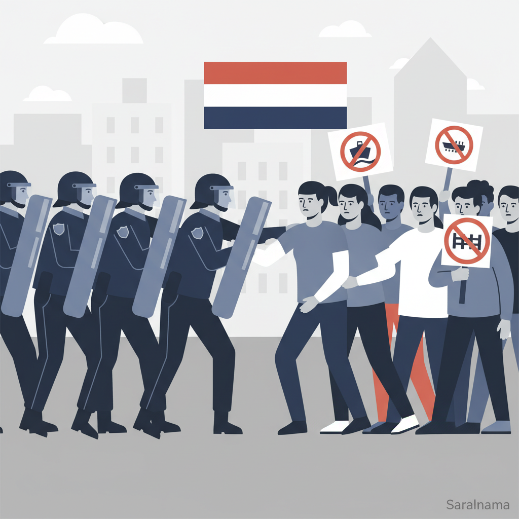 Dutch police clash with anti-immigration protesters