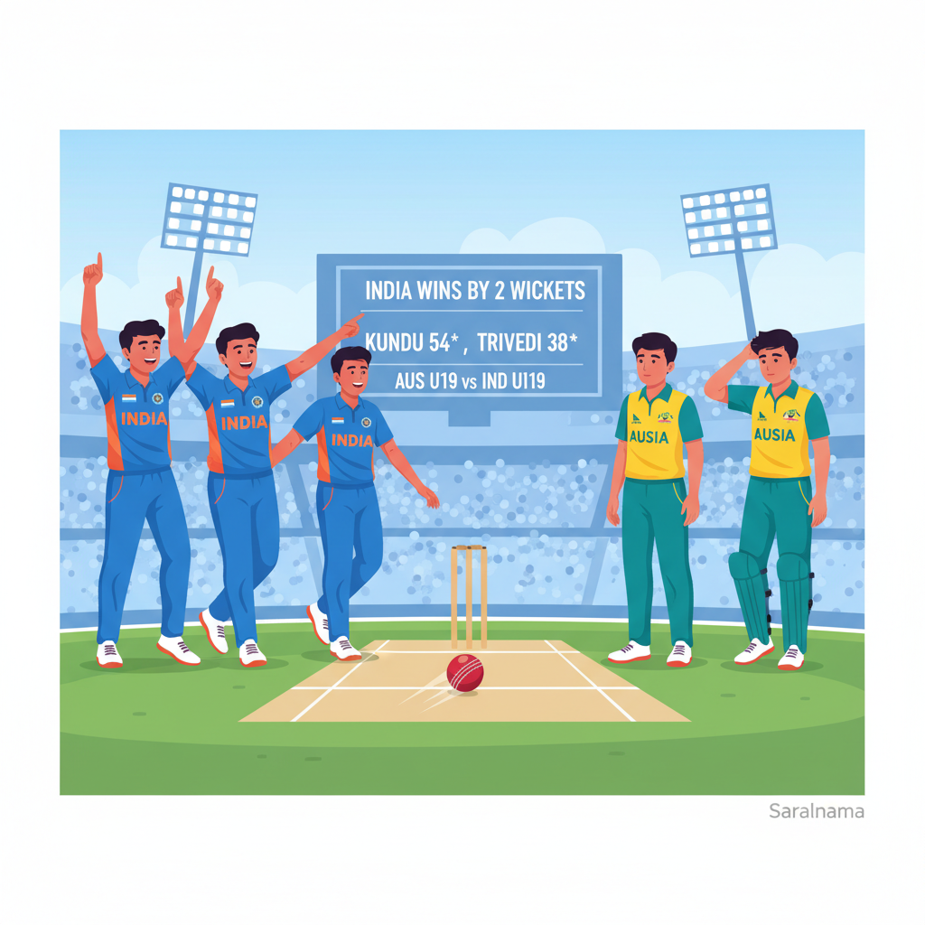 AUS U19 vs IND U19: Kundu-Trivedi Seal Win for India