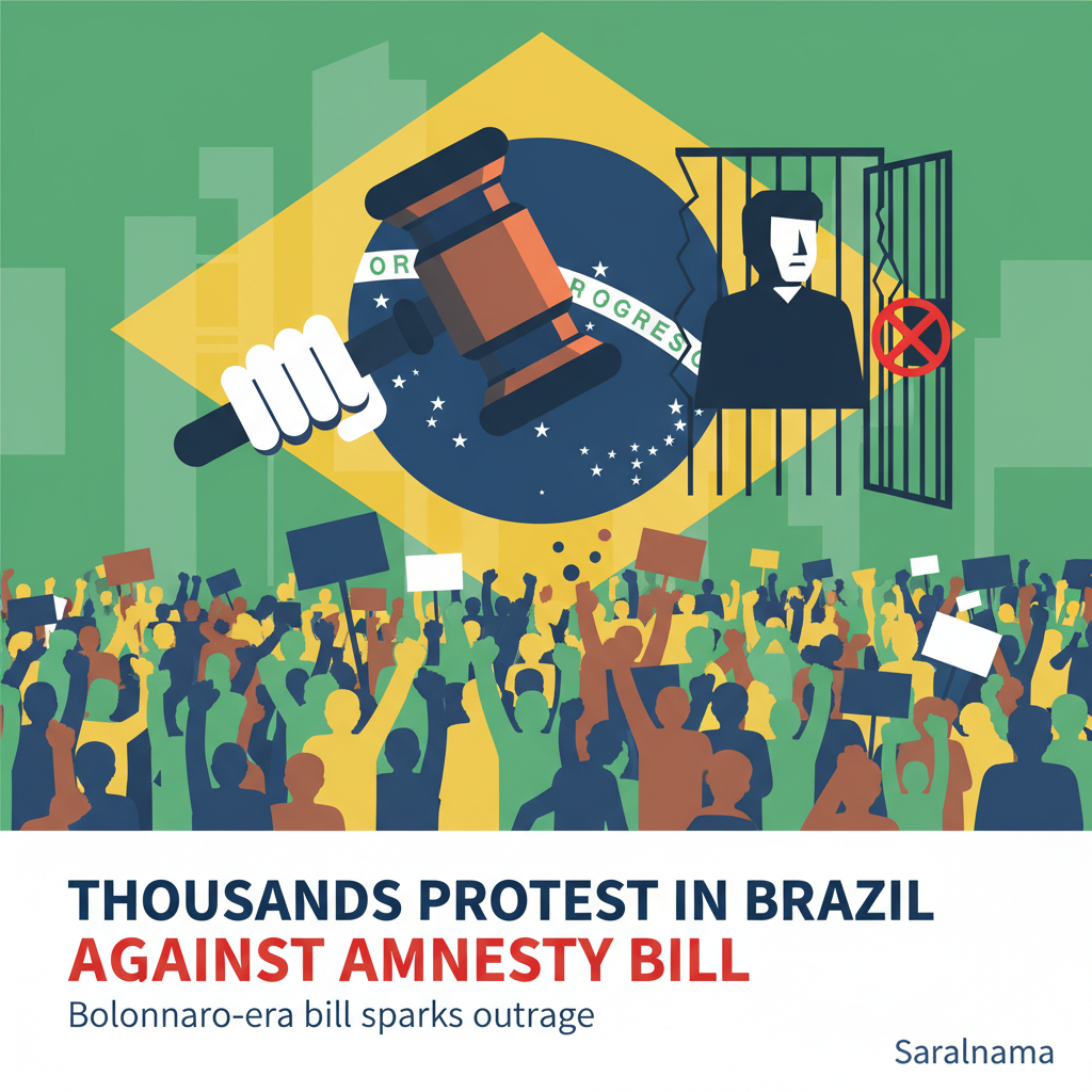 Thousands protest in Brazil against bill that could grant Bolsonaro amnesty