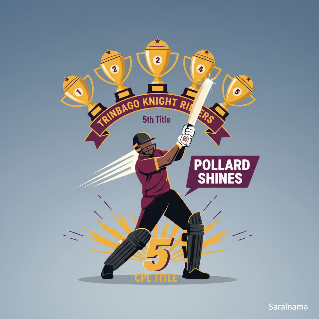 Trinbago Knight Riders Win 5th CPL Title, Pollard Shines