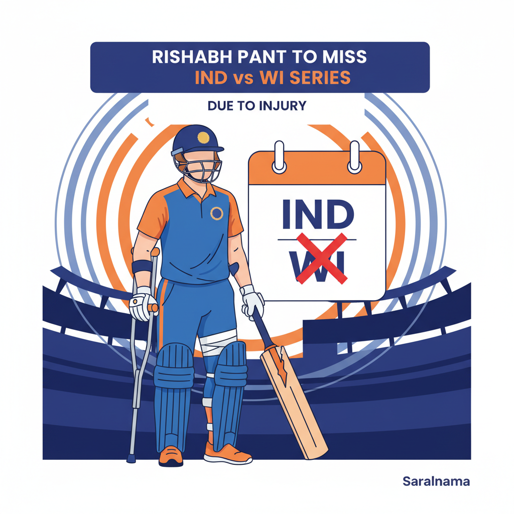 Rishabh Pant to Miss IND vs WI Series Due to Injury