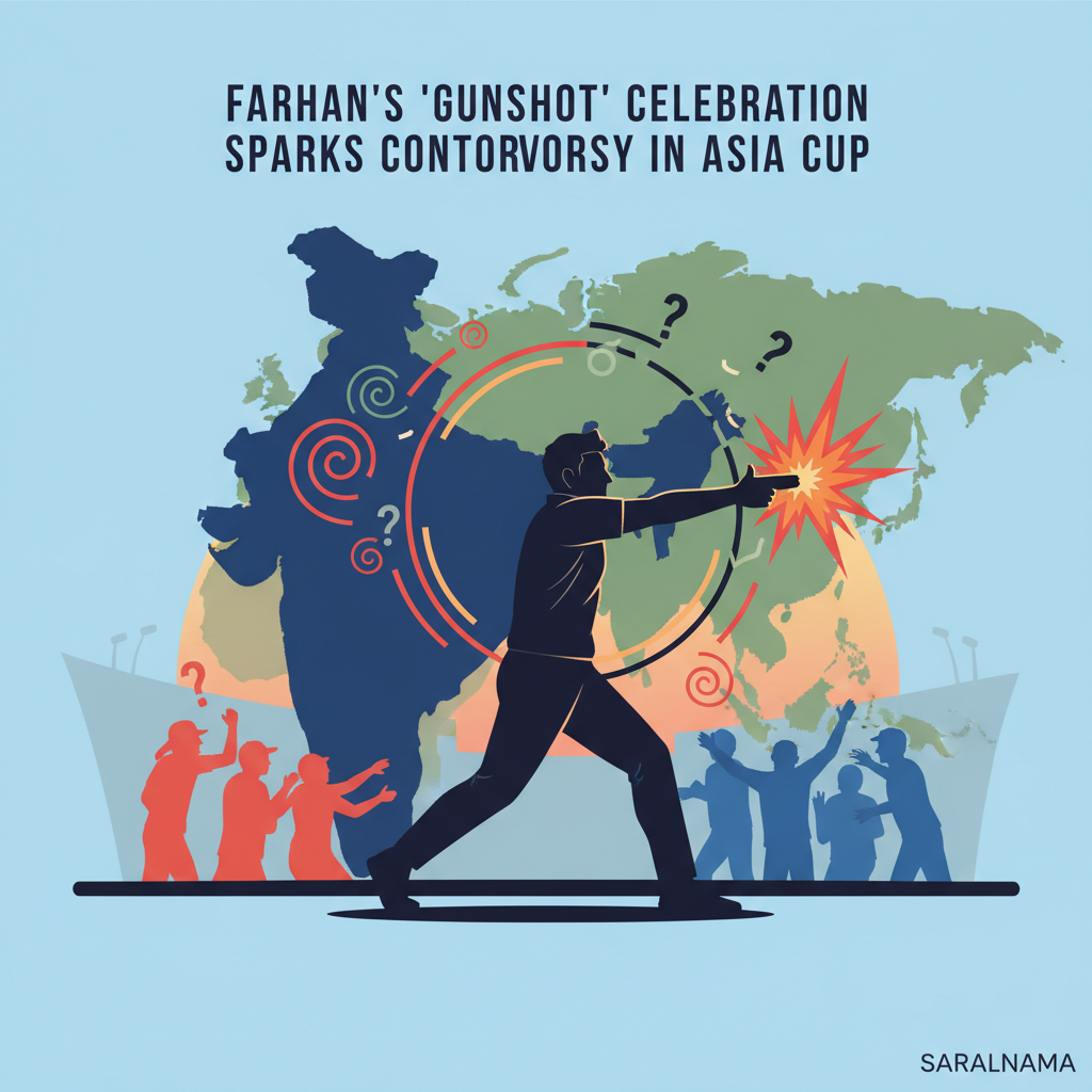Farhan's 'Gunshot' Celebration Sparks Controversy in Asia Cup