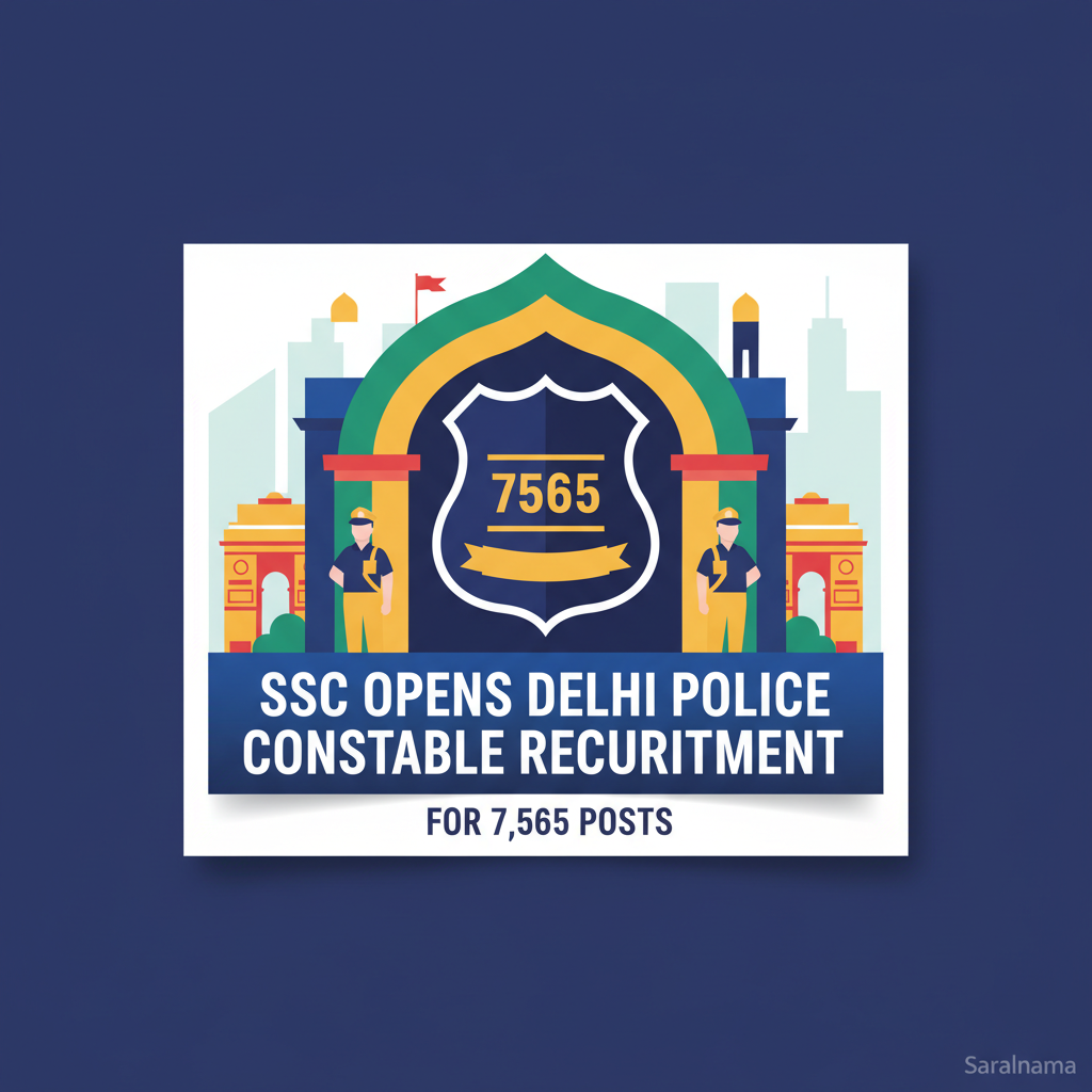 SSC Opens Delhi Police Constable Recruitment for 7,565 Posts