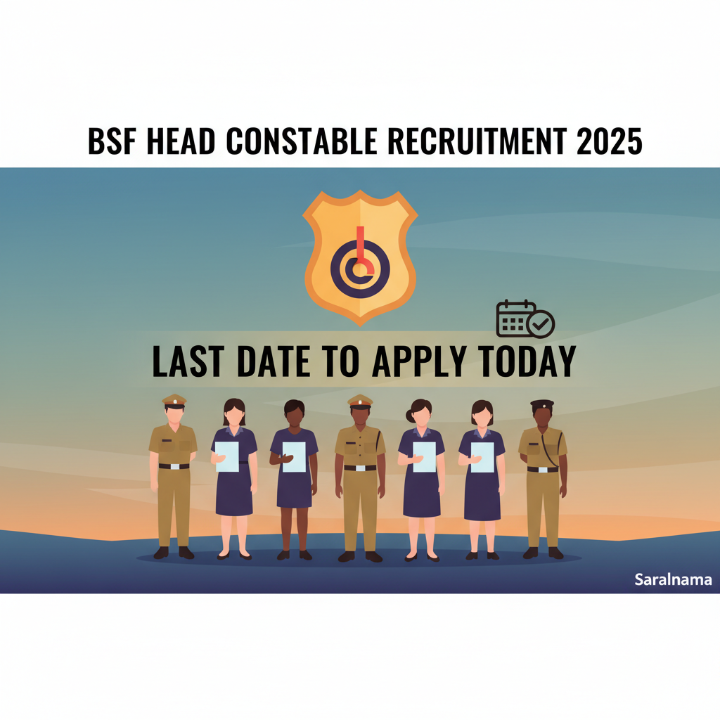 BSF Head Constable Recruitment 2025: Last Date to Apply Today