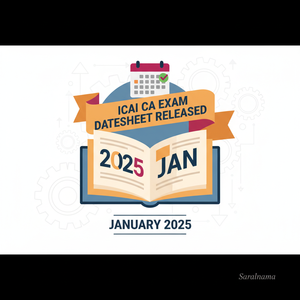ICAI CA January Exam 2025 Datesheet Released