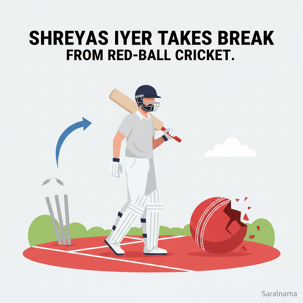 Shreyas Iyer Takes Break from Red-Ball Cricket