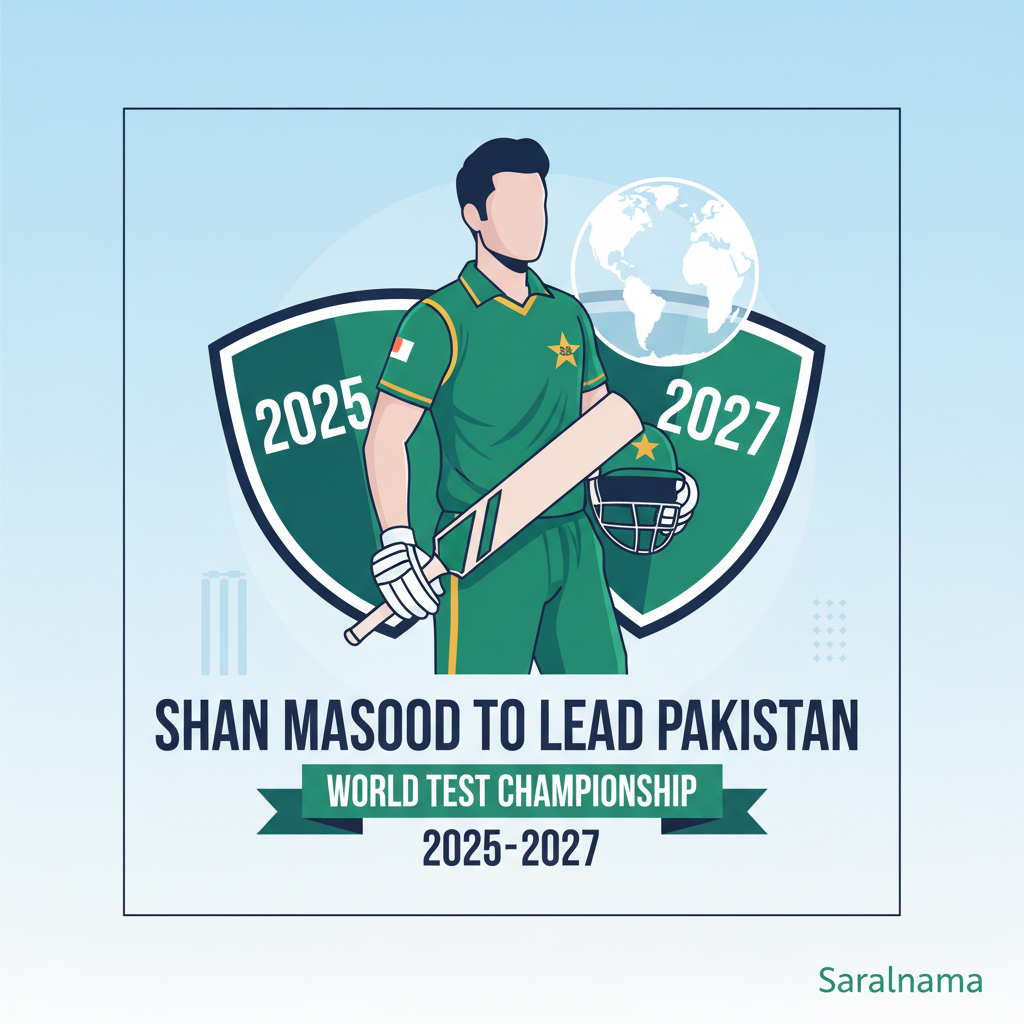 Shan Masood to Lead Pakistan in 2025-27 World Test Championship