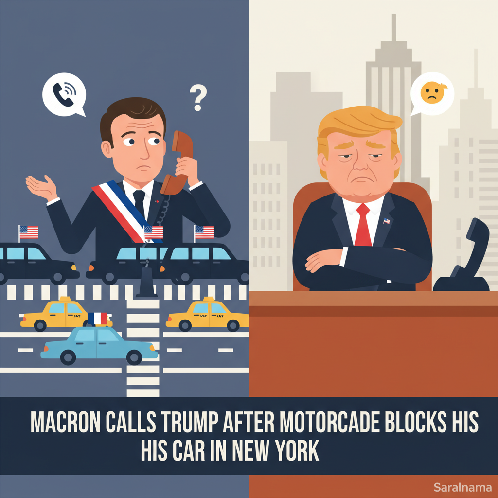 Macron Calls Trump After Motorcade Blocks His Car in New York