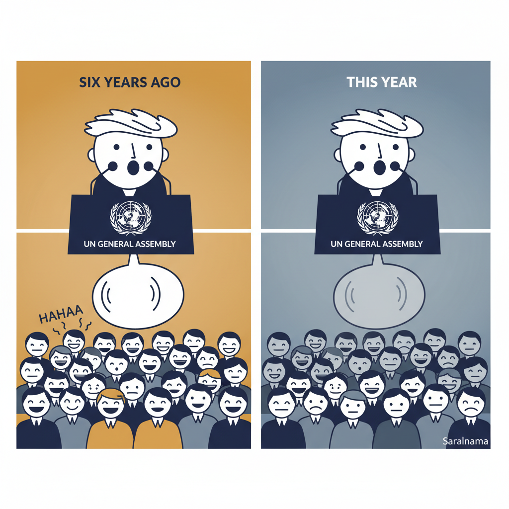 Trump UN speech: Six years ago his audience laughed, this year they were silent