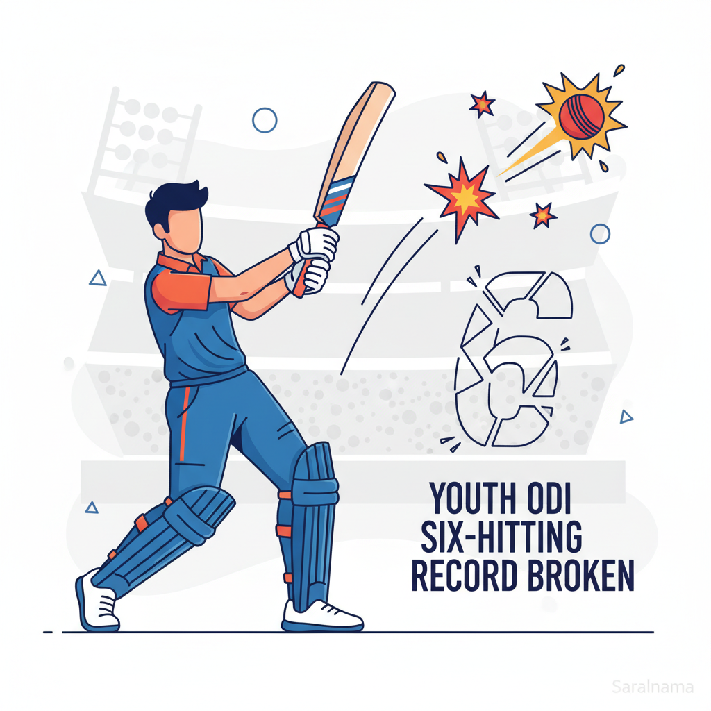 Young Cricketer Breaks Youth ODI Six-Hitting Record