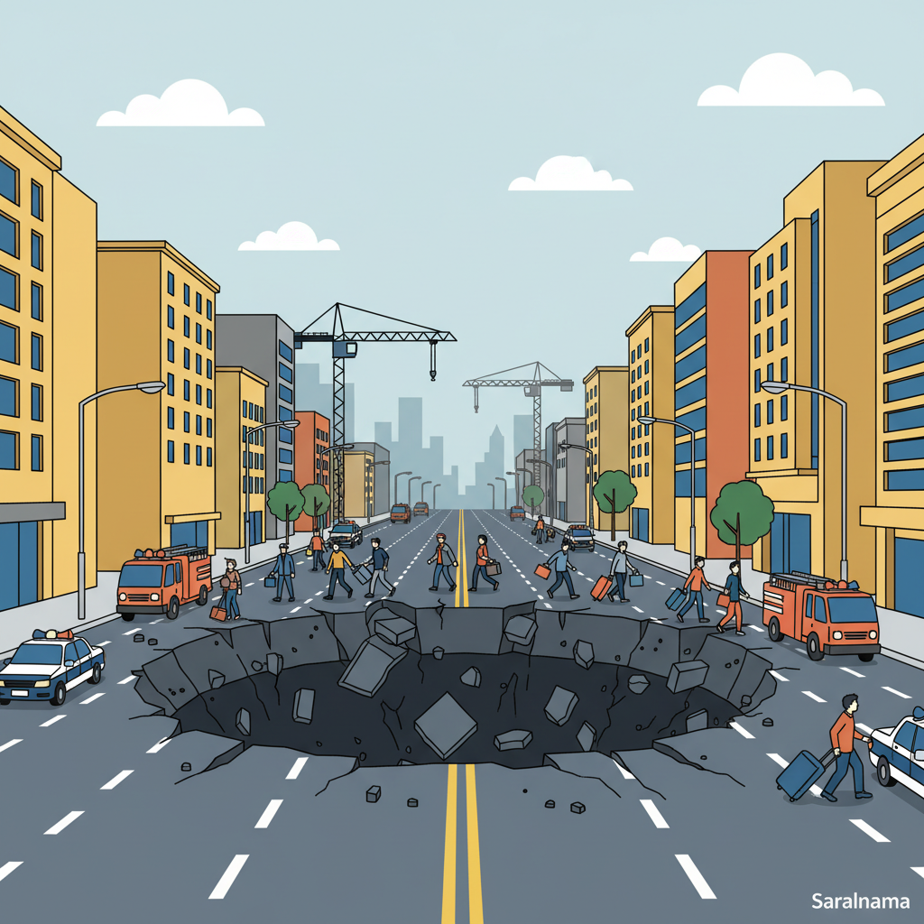 Giant Sinkhole Opens on Bangkok Street, Causes Evacuations