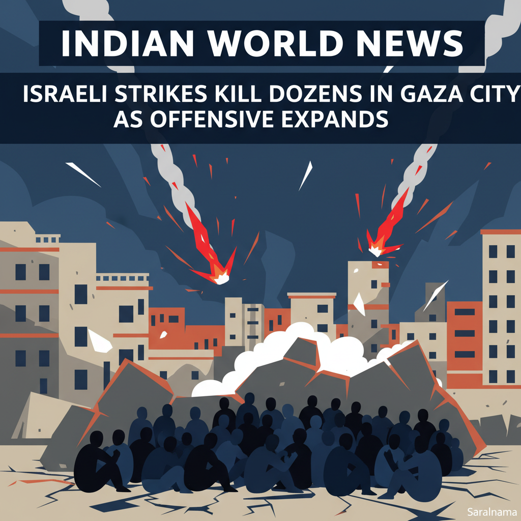 Israeli Strikes Kill Dozens in Gaza City as Offensive Expands