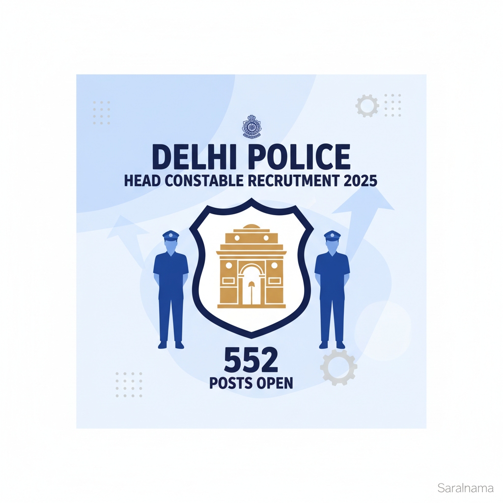 Delhi Police Head Constable Recruitment 2025: 552 Posts Open