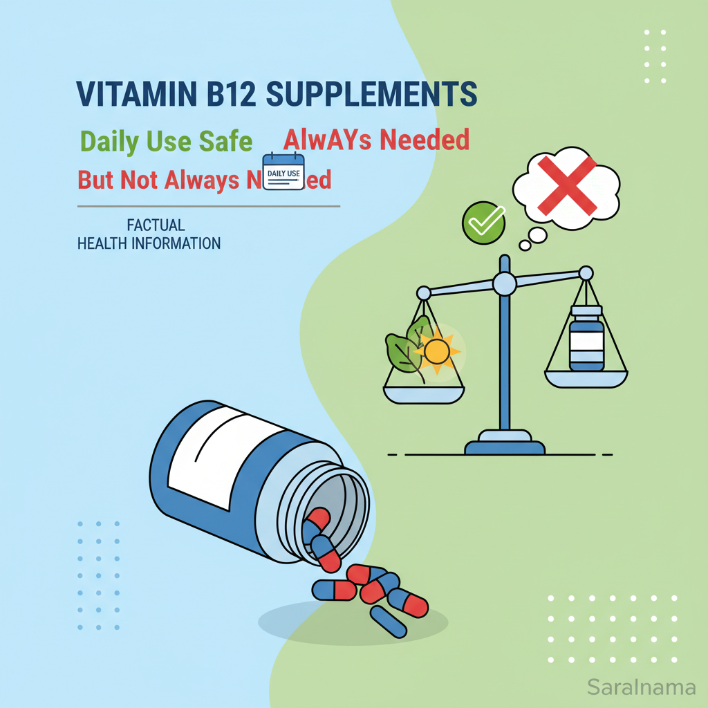 Vitamin B12 Supplements: Daily Use Safe but Not Always Needed