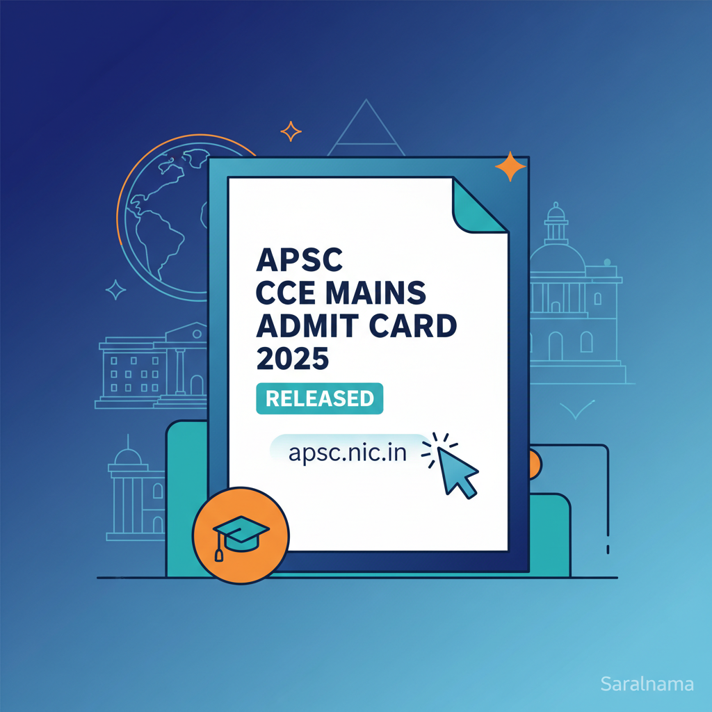 APSC CCE Mains Admit Card 2025 Released at apsc.nic.in