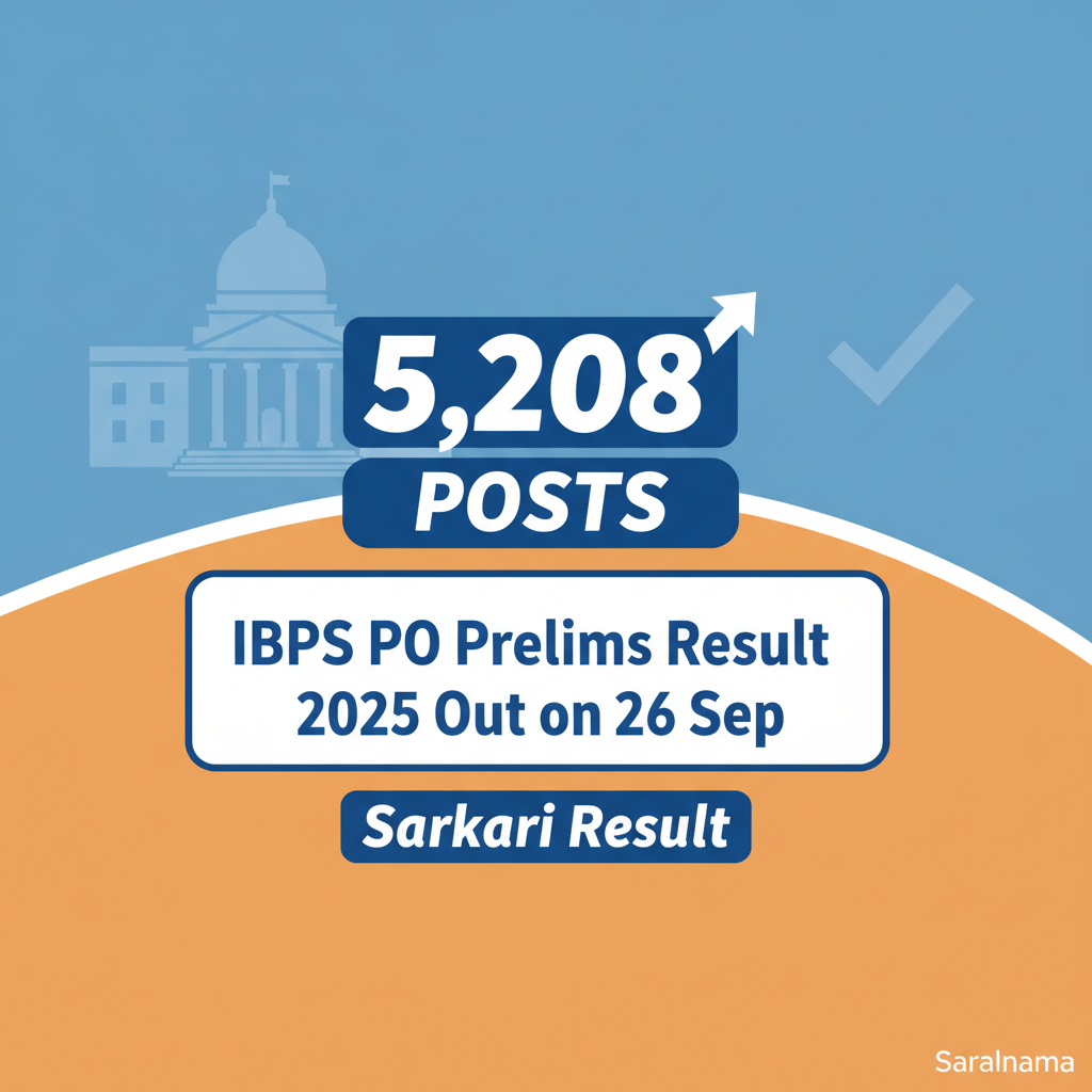 5,208 Posts: IBPS PO Prelims Result 2025 Out on 26 Sep