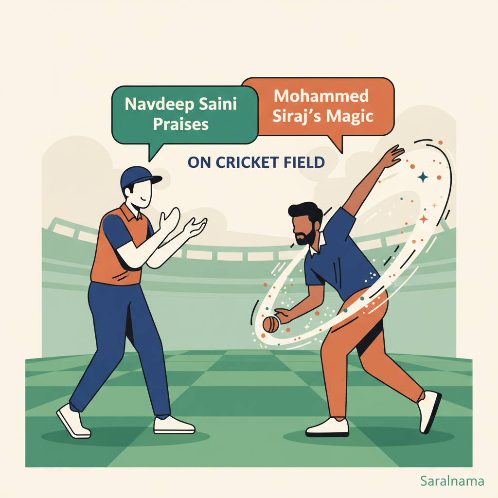 Navdeep Saini Praises Mohammed Siraj's Magic on Cricket Field
