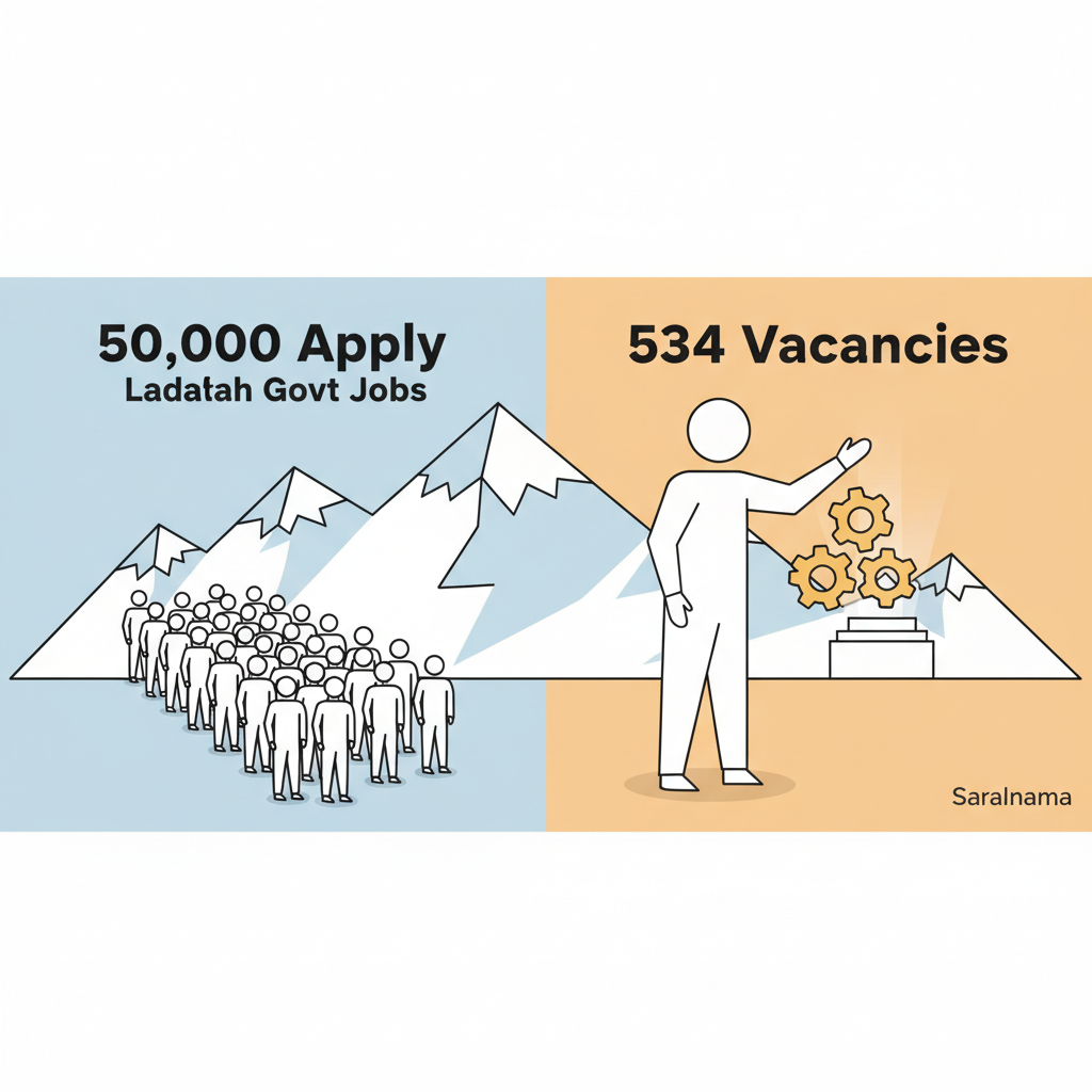 Ladakh Govt Jobs: 50,000 Apply for 534 Vacancies