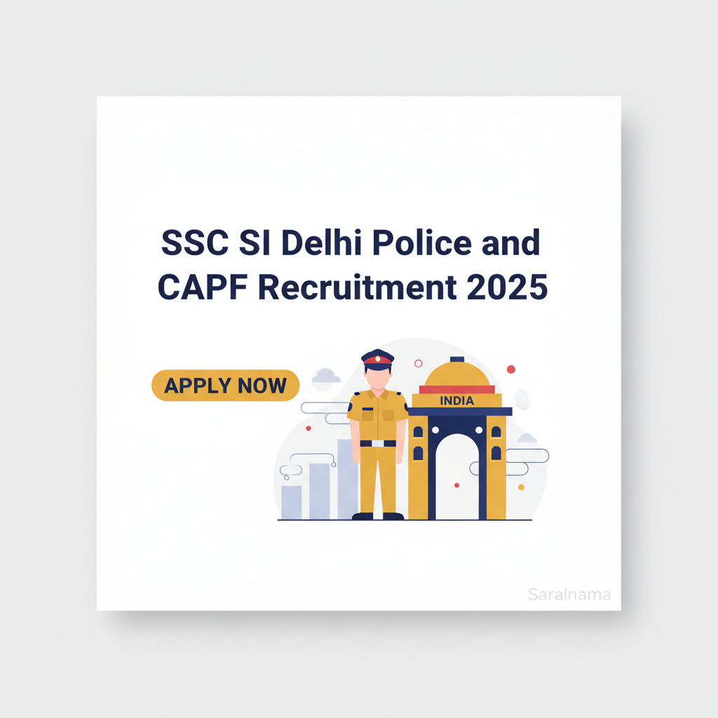 SSC SI Delhi Police and CAPF Recruitment 2025: Apply Now