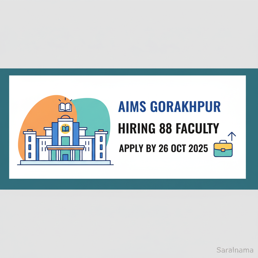 AIIMS Gorakhpur Hiring 88 Faculty: Apply by 26 Oct 2025