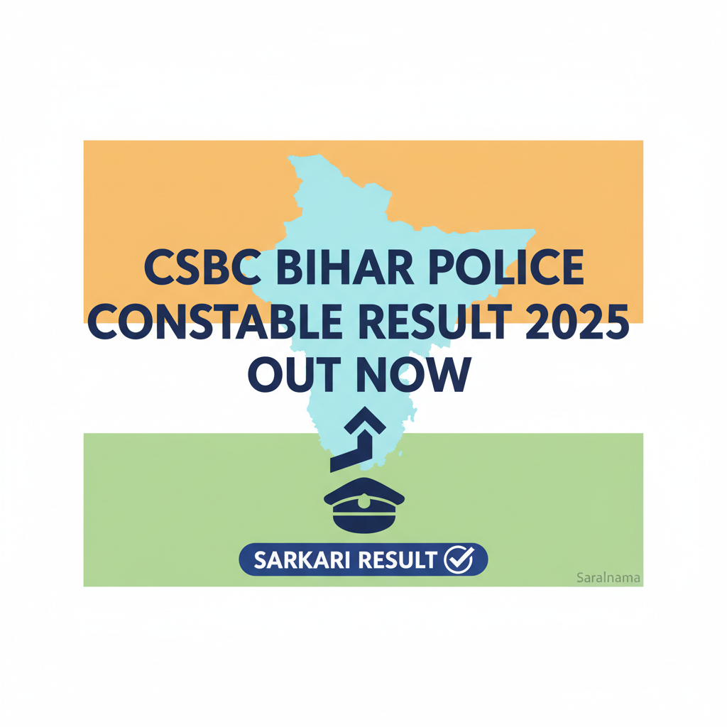 CSBC Bihar Police Constable Result 2025 Out Now