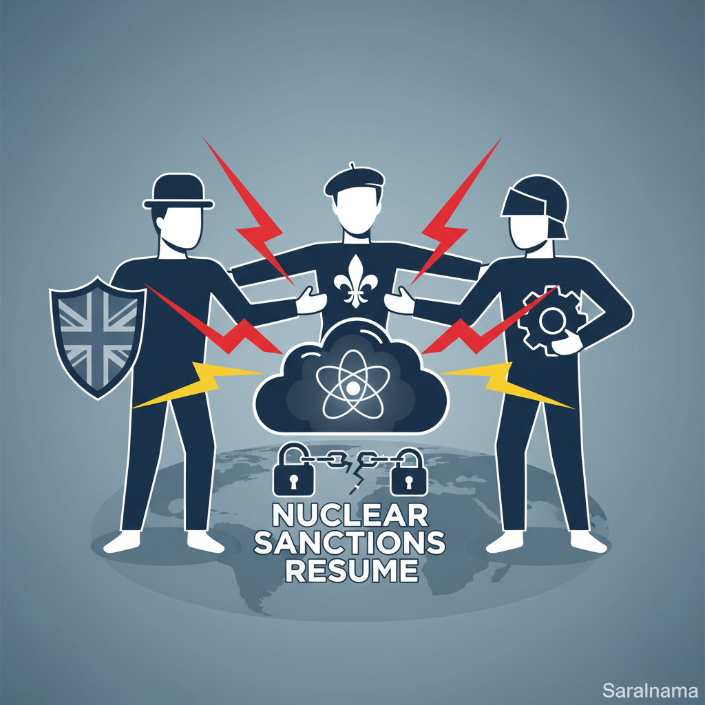 UK, France and Germany warn Iran as nuclear sanctions resume