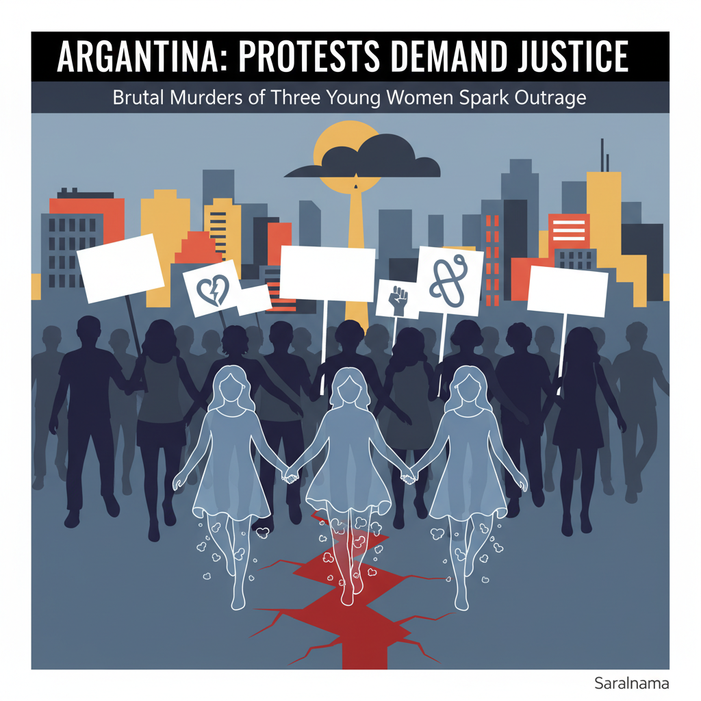 Protest in Argentina Over Brutal Murders of Three Young Women