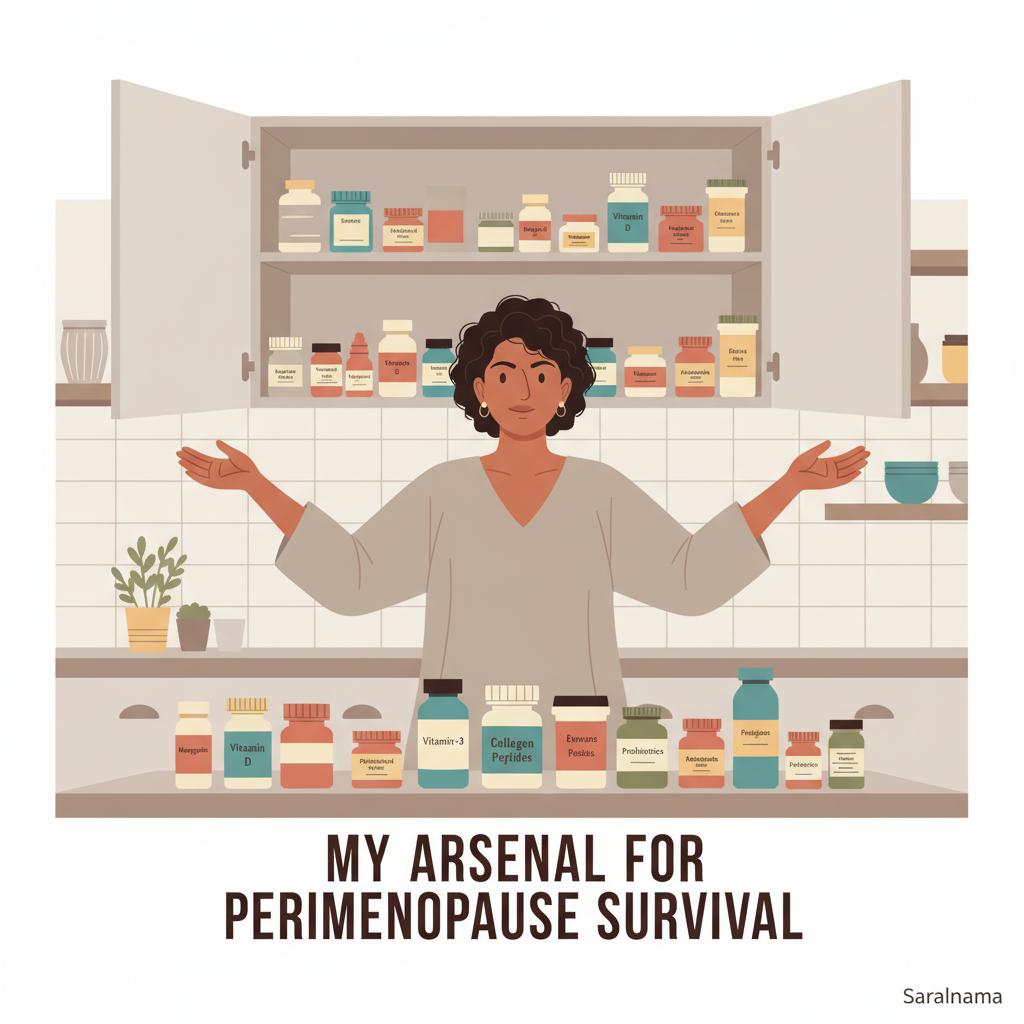 Mini Mathur shows us her supplement stash, calls it her &#8216;arsenal for perimenopause survival&#8217;